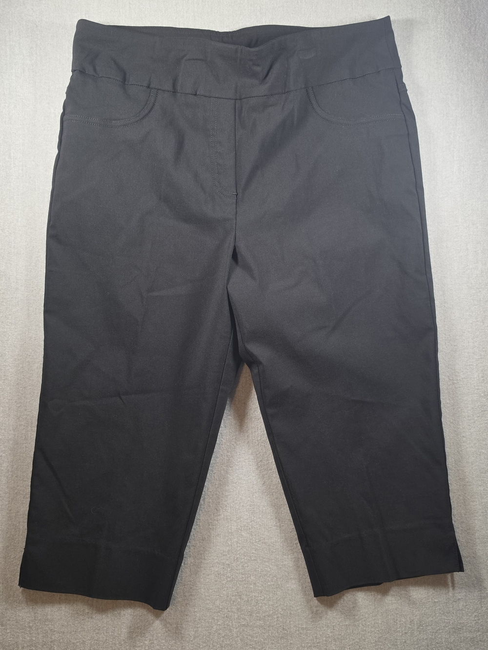 Ruby Rd. Black Stretch Clamdigger Slimming Pants Sz 14 NWT